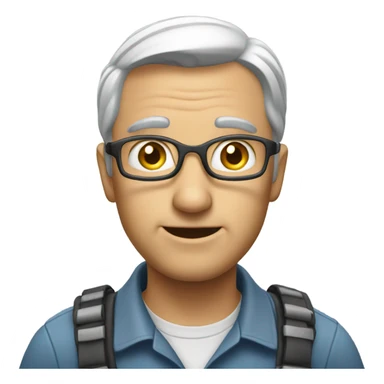 a man that is looking for an expert Engin sticker