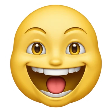 a face with a large opened mouth in emoji of whatsapp style (yellow) sticker