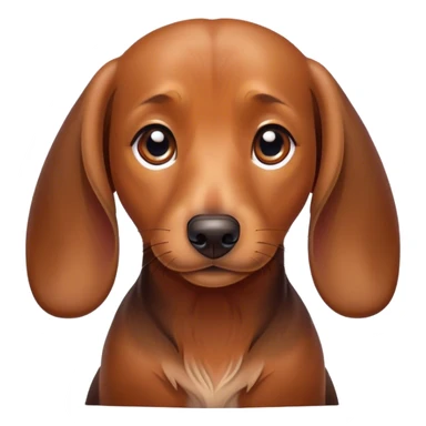 cute sad dachund sticker