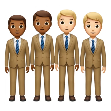 Stick figure family wearing ties sticker