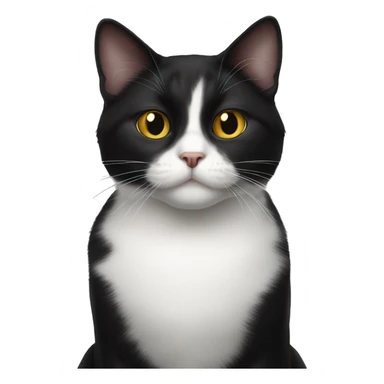 tuxedo cat mostly black golden eyes sticker