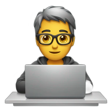 web developer working on computer powered by linux sticker