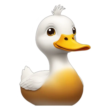 Un canard sur un ours sticker