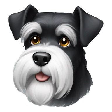 Black and white phantom schnauzer sticker
