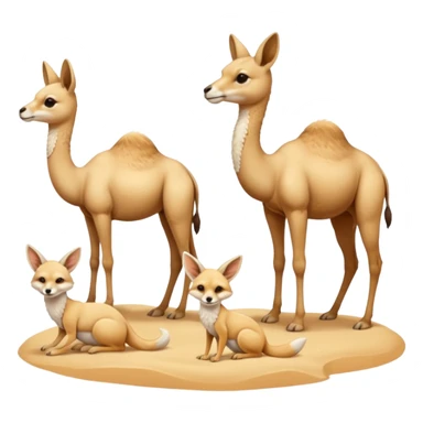 animals living in desert, sticker