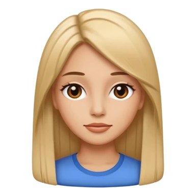 femme cheveux lisses sticker