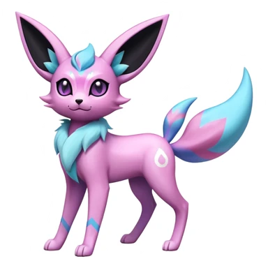 Futuristic Glaceon-Espeon-Sylveon-Umbreon-hybrid, full bod sticker