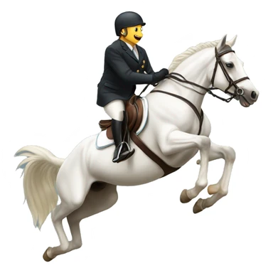 A horse jumping wiht out  a rider  sticker