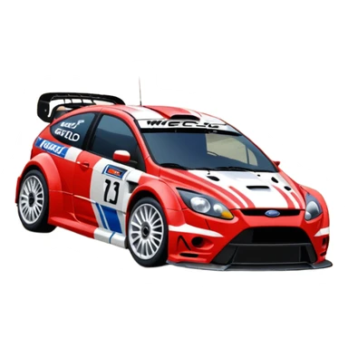 Ford Focus RS WRC best view with some redgrafics sticker