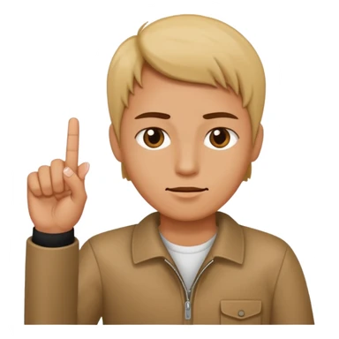 Middle finger on younger sticker