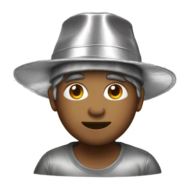 Friend wearing tinfoil hat sticker