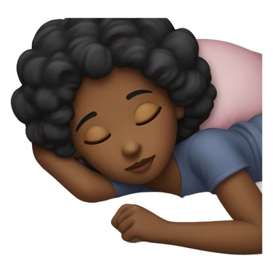 a black haird girl sleepinh sticker