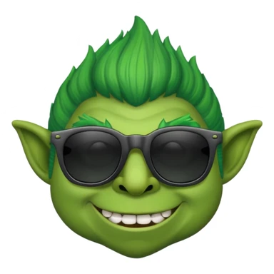 Troll wearing sunglasses  sticker