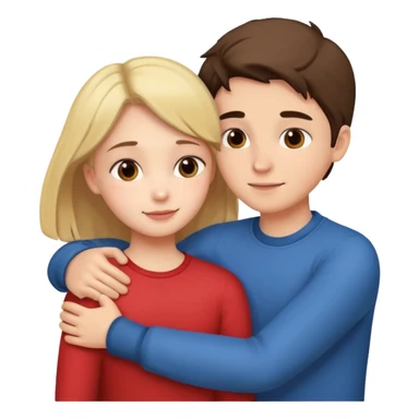 Boy and girl hugging each other in love sticker