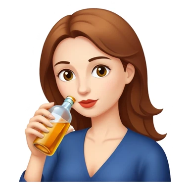 Hippy with a hump in her chest drinking a bottle of alcohol  sticker