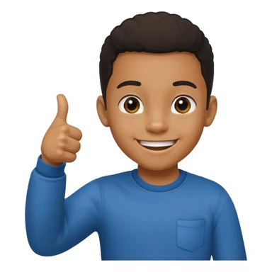 Creat light black kid with this "👍" reaction sticker