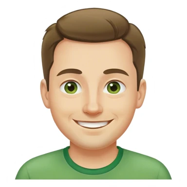 polish man in green shirt happy sticker