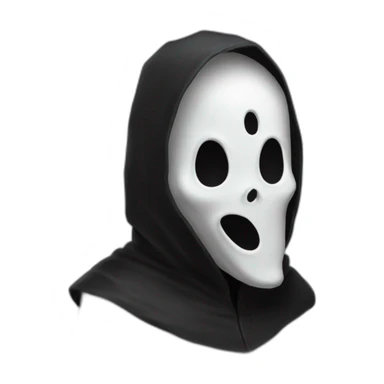 Ghost face maniac Black cloak white mask film scream scream maniac sticker