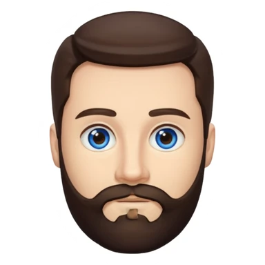 Ehren McGhehey (b.1976) with dark brown hair and beard sticker