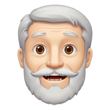 Gray hair bearded guy missing front tooth sticker