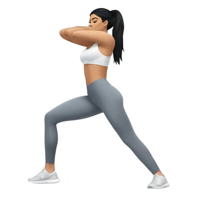 Kylie Jenner squatting  in yoga pants sticker