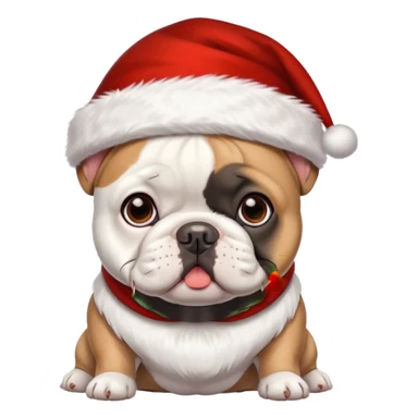 chrstimas French bulldog sticker