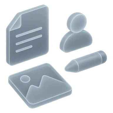 article illustration in matte glass style, frosted glass effect, modern sticker