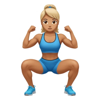woman doing squat sticker