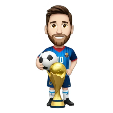 MESSI CON A COPA DE MUNDO sticker