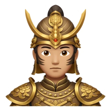 ancient Chinese warrior in armor sticker