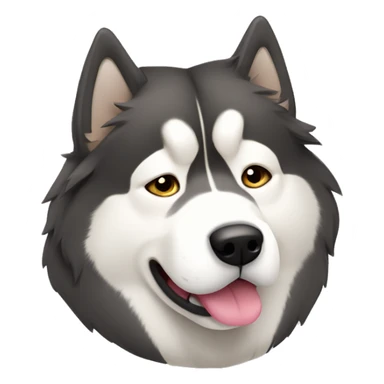 very tired Alaskan Malamute sticker