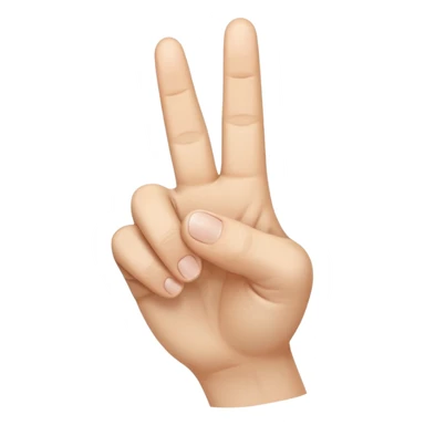 A realistic close-up photo of a right hand entering the frame from the bottom right corner, back of the hand facing the camera, pointing diagonally upwards to the left with only the thumb and index finger extended in a finger gun or L-shape gesture, other fingers closed and tucked in. sticker