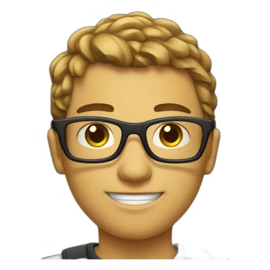 Geek with glasses  sticker