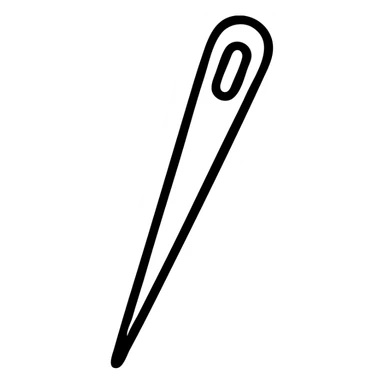 minimalist gray needle, no extra details sticker