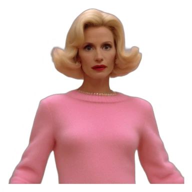 paris texas pink angora sweater dress costume sticker