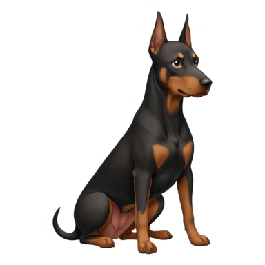 Dobermann uncropped sticker
