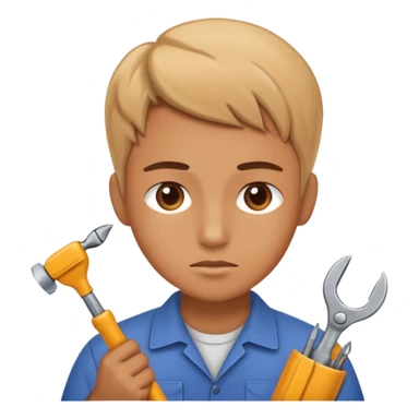 person Repairing a tool sticker