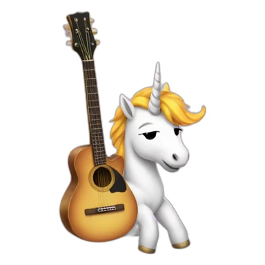 licorn with a guitar sticker