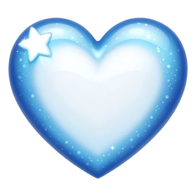 white heart with a sparkle sticker