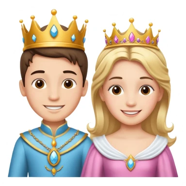 The boy is getting a princess makeover in before and after look  sticker