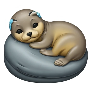 Seal sleeps sticker