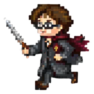 Harry Potter running through Hogwarts sticker