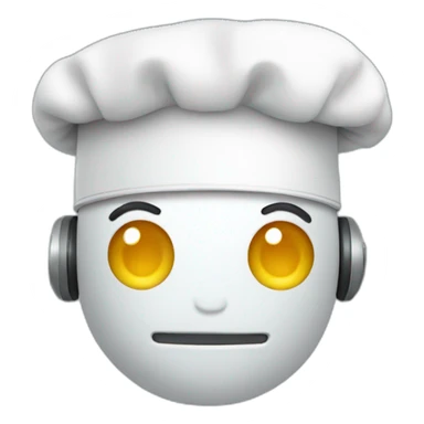 CUTE ROBOT FACE WEARING A CHEF HAT sticker