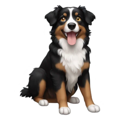 black tri Australian shepherd sticker