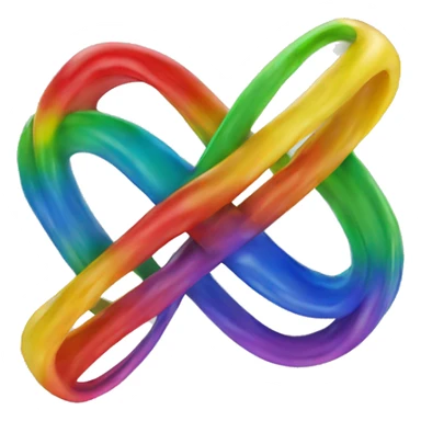 rainbow infinity primary colors sticker