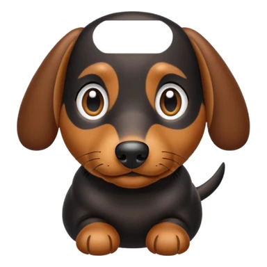Wiener dog black and brown  sticker