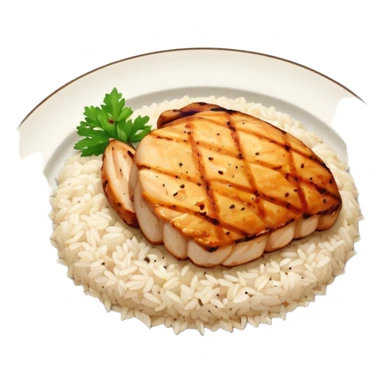 Rice and chicken breast  sticker