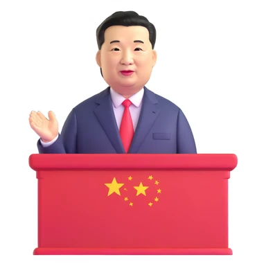Xi Jinping giving a speech sticker