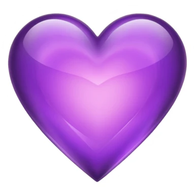 purple heart with a soft glow sticker