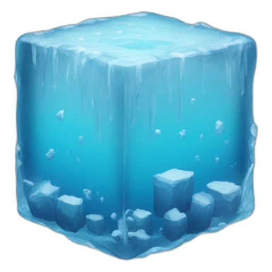 Water frozen cube sticker